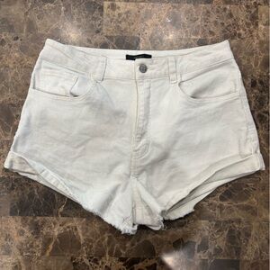 Forever 21 White Corduroy Shorts